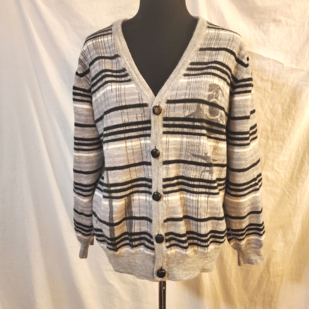 Artful Dodger 100% wool Conspire to Inspire Cardigan Sweater XXXL